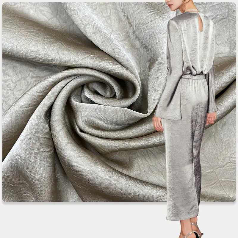 Silver Satin Dress