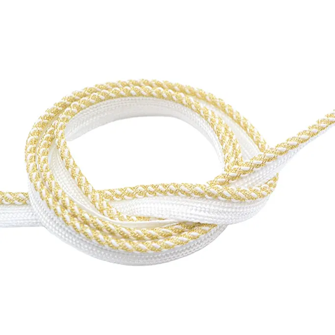 White and Gold Braided Rope