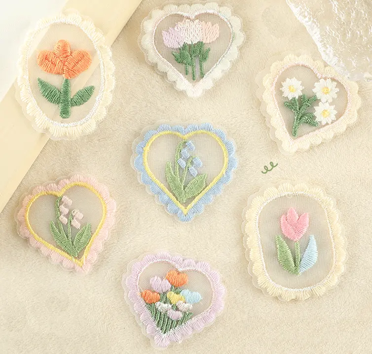 Embroidered Flower Patches