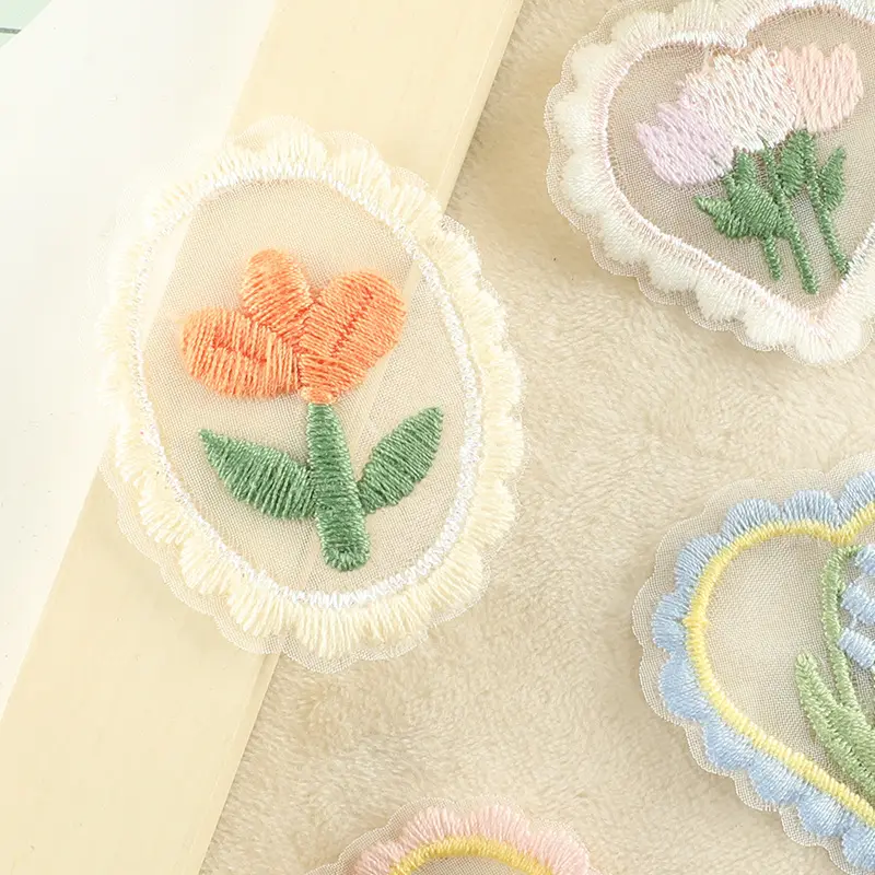 Embroidered Flower Patches