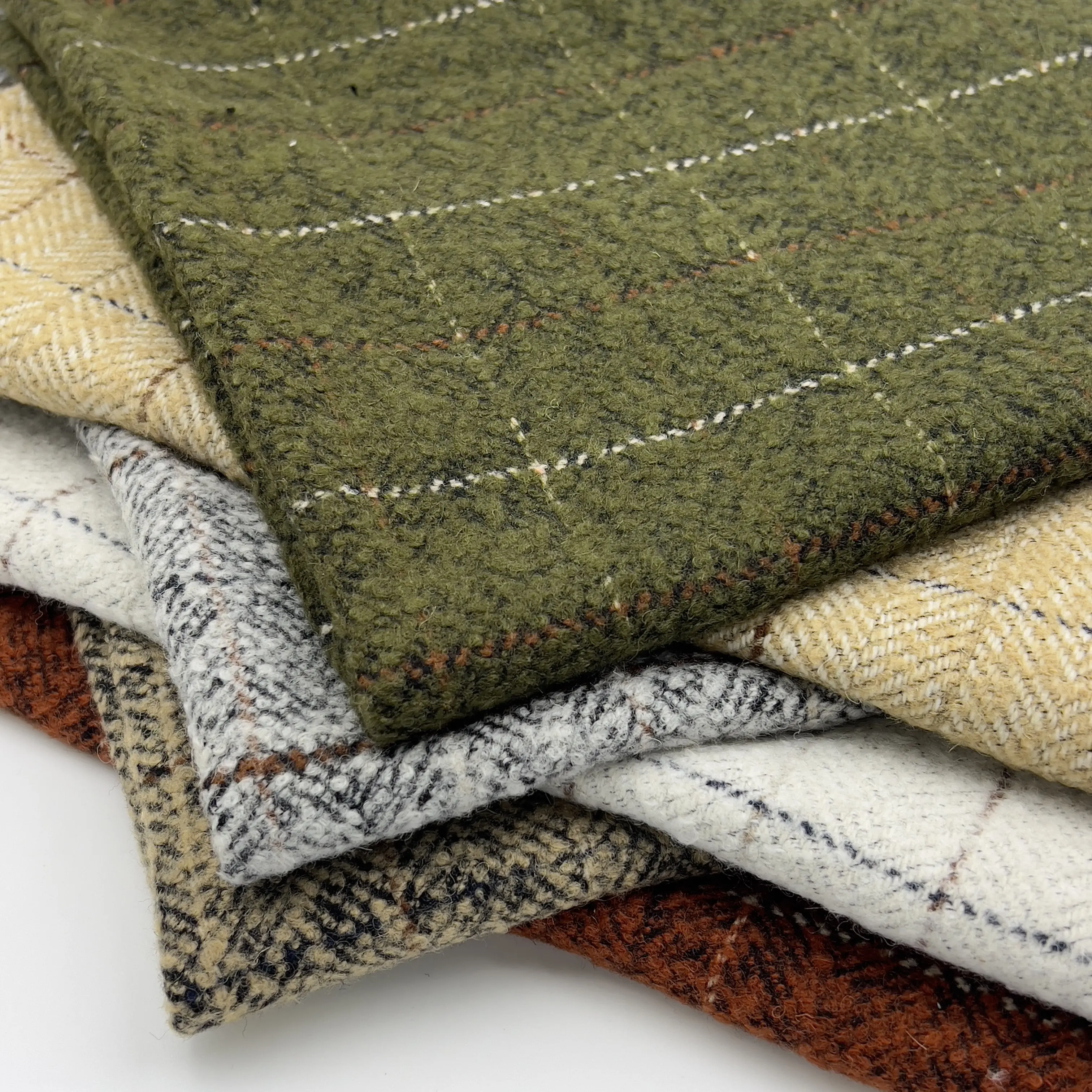 Assorted Plaid Wool Fabrics