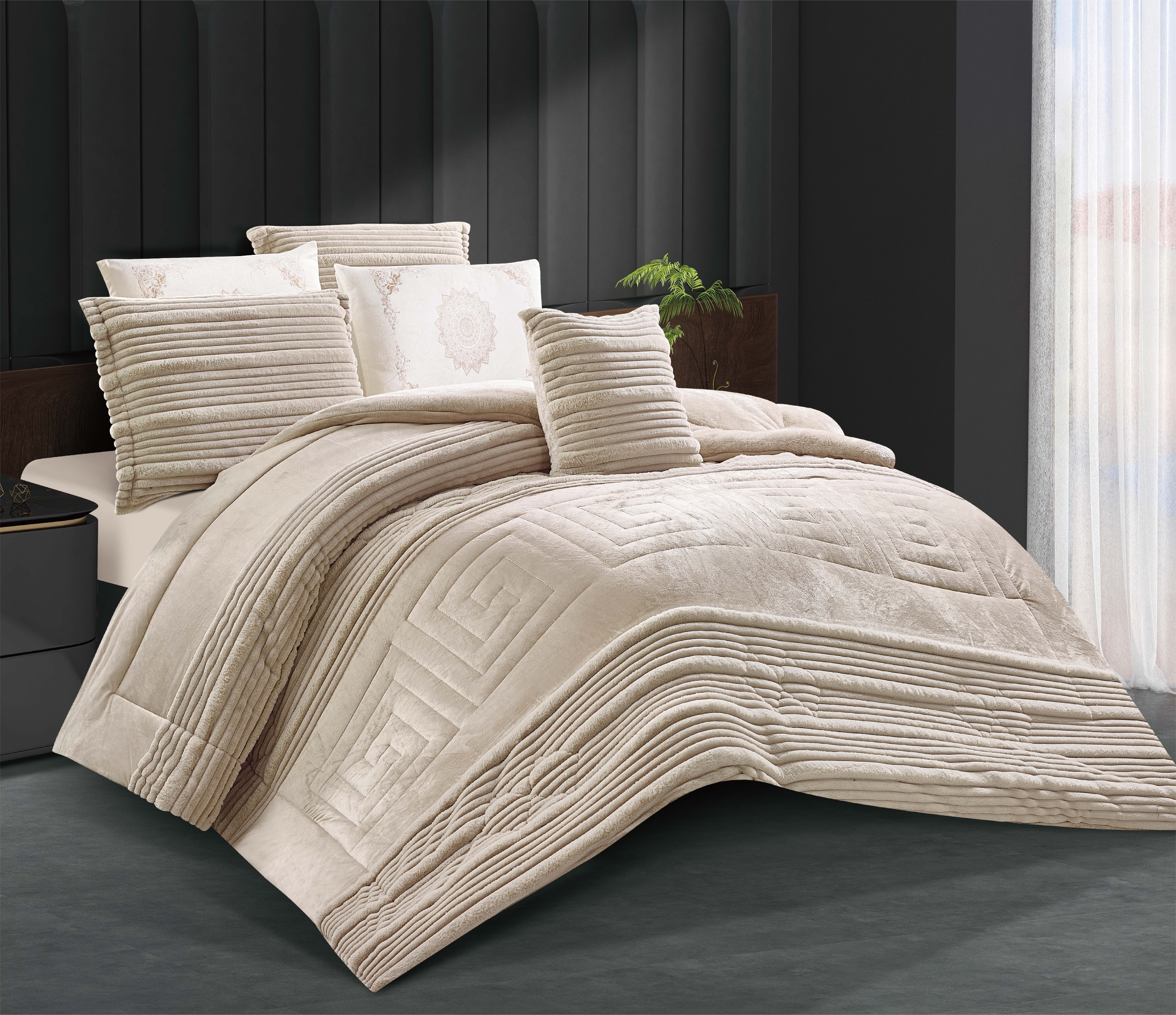 Plush or chenille-like fabric