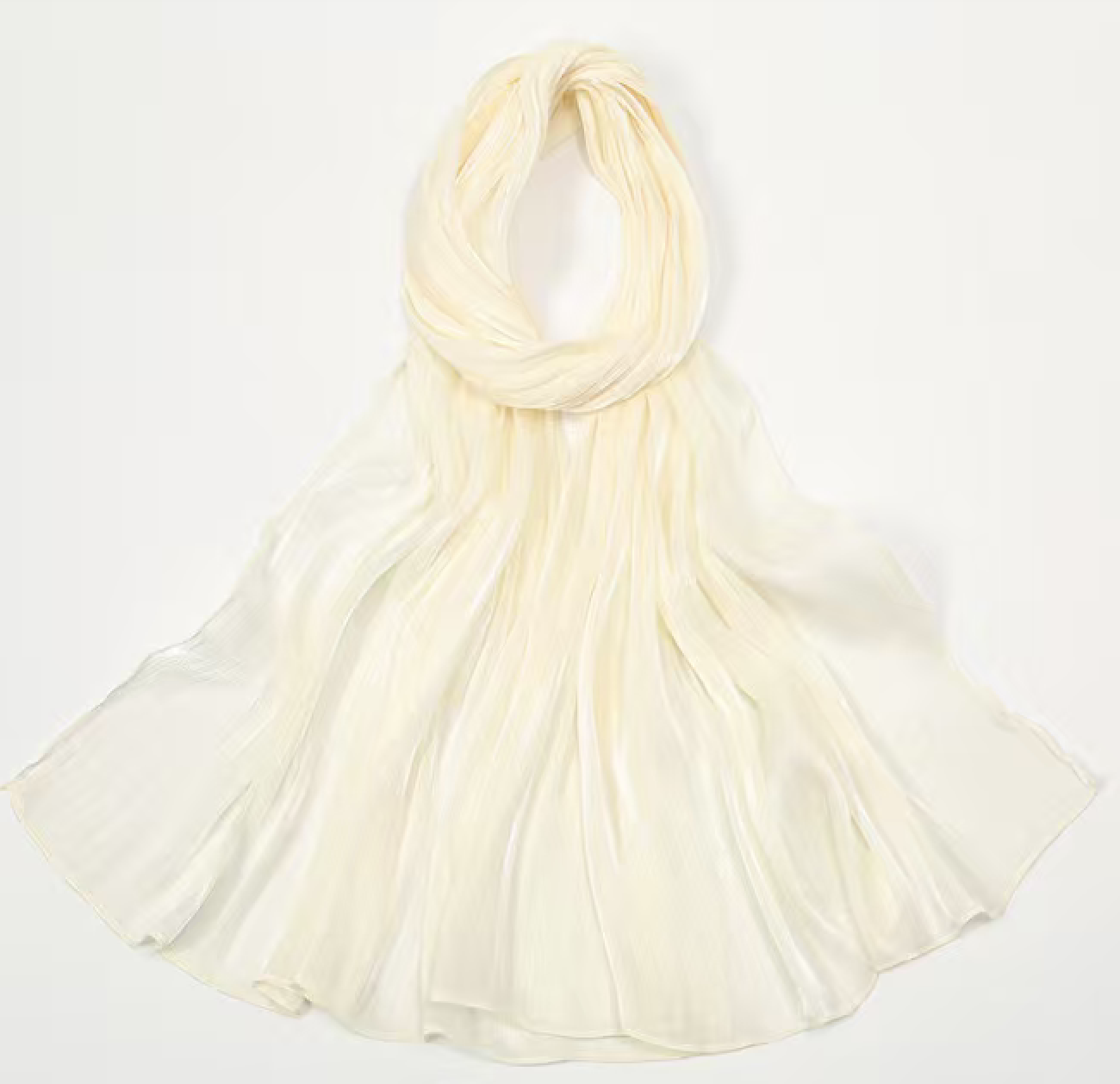 Elegant Cream Silk Scarf