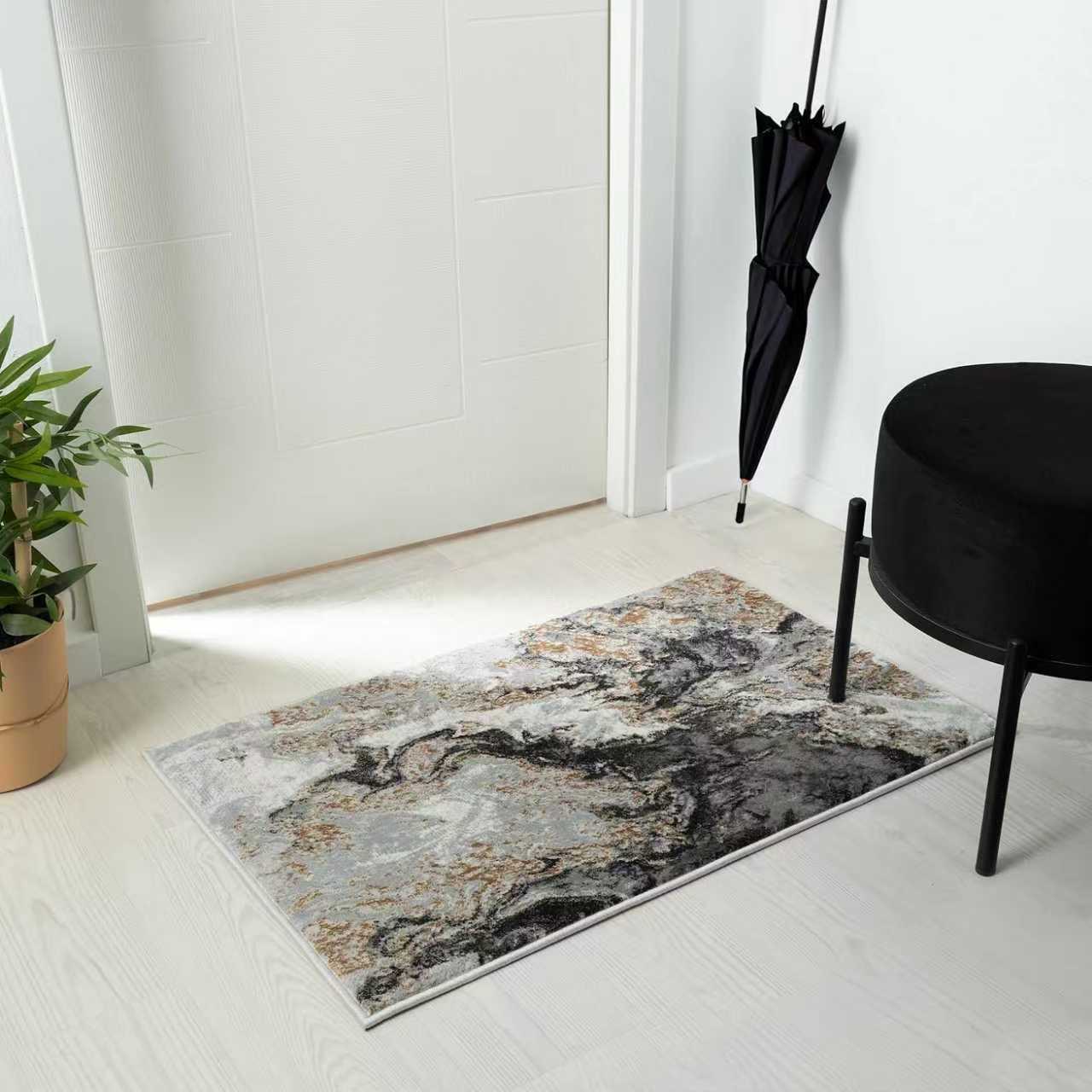Luxe Weavers Marble Swirl Abstract Area Rug, Smoke 2x3