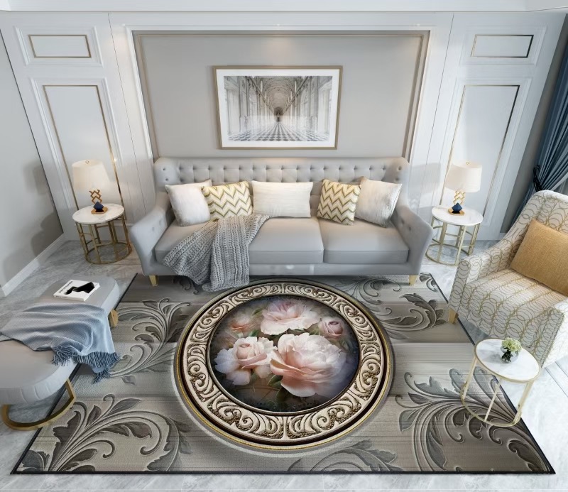 Floral Medallion Area Rug