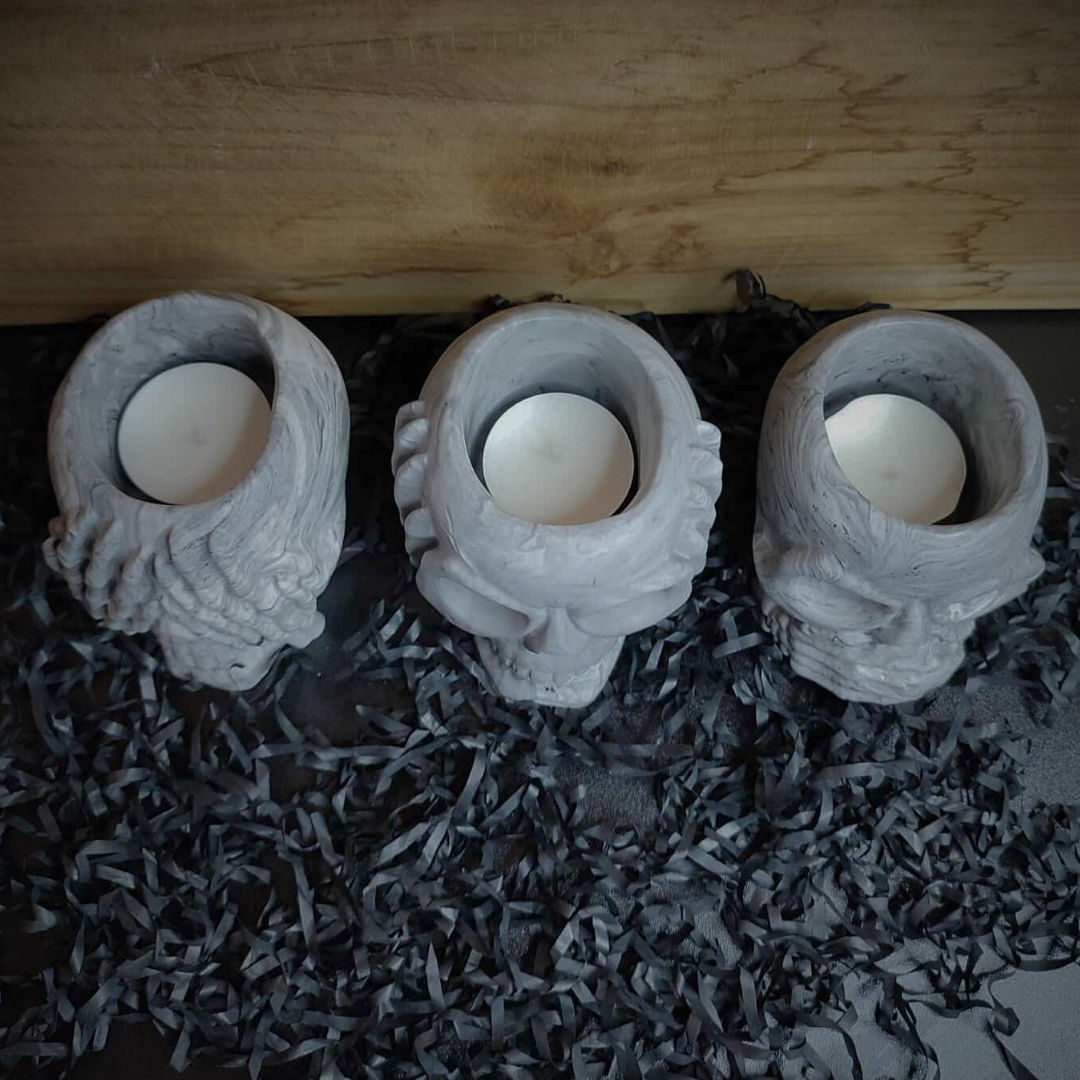 Bougeoirs en jesmonite