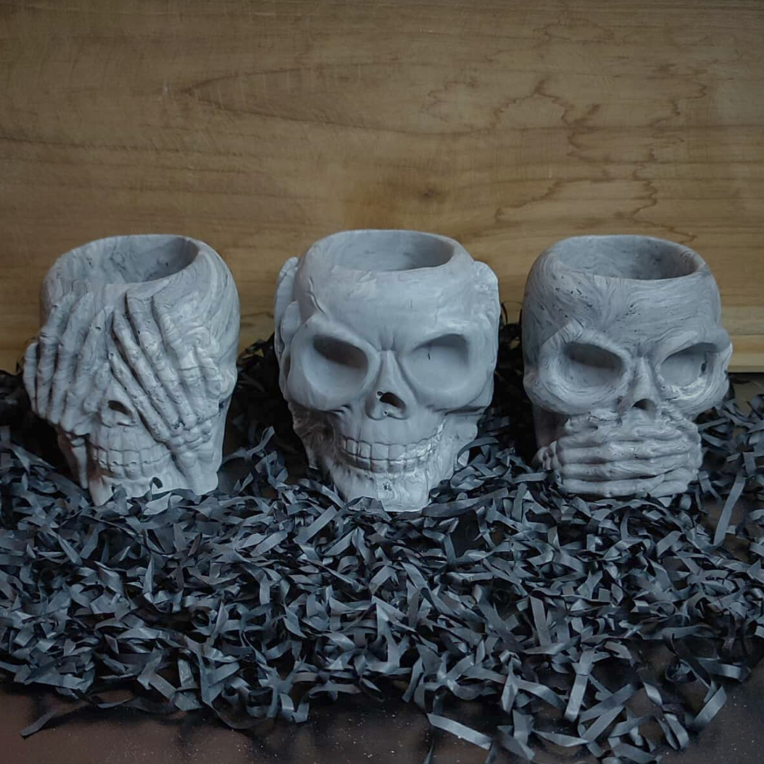 Bougeoirs en jesmonite