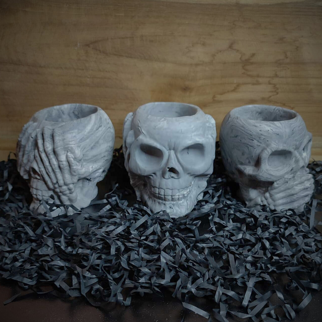 Bougeoirs en jesmonite