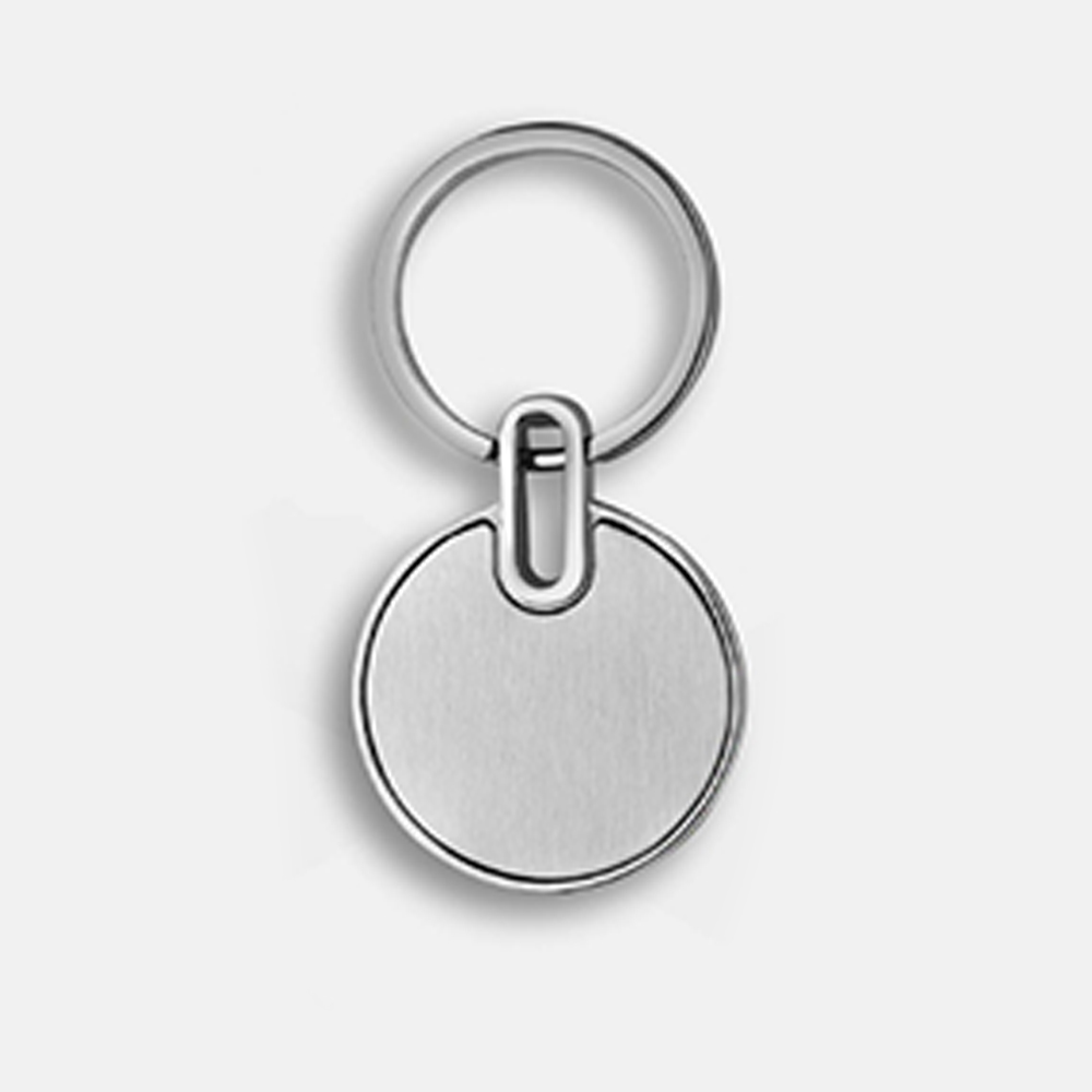 Silver Circular Keychain