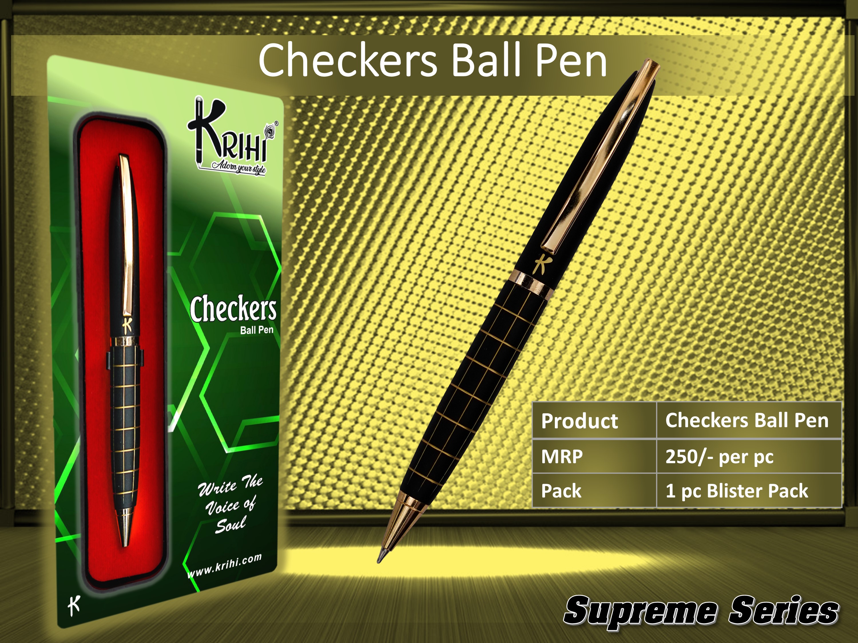 Checkers Ball Pen