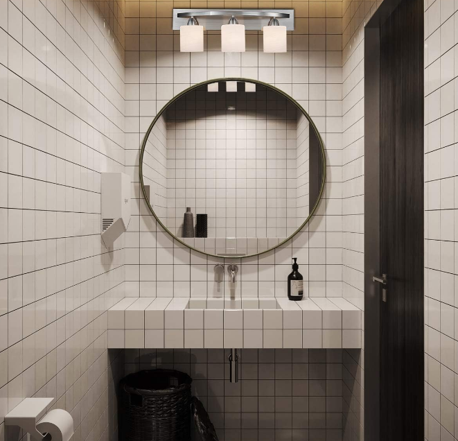 Bathroom Vanity Light, Sand Nickel Wall Mounted Vanity Lighting Fixture for Bathroom with Milky White Glass Shade, Modern Bathroom Lights Over Mirror