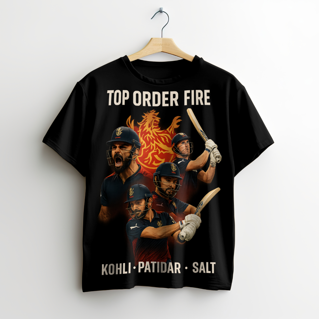 Top Order Fire Cricket T-Shirt