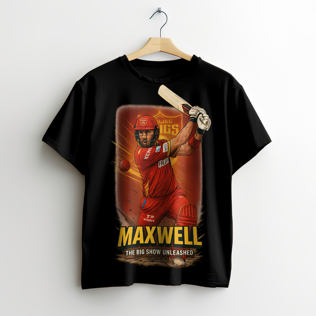 Cricket Player Graphic T-Shirt