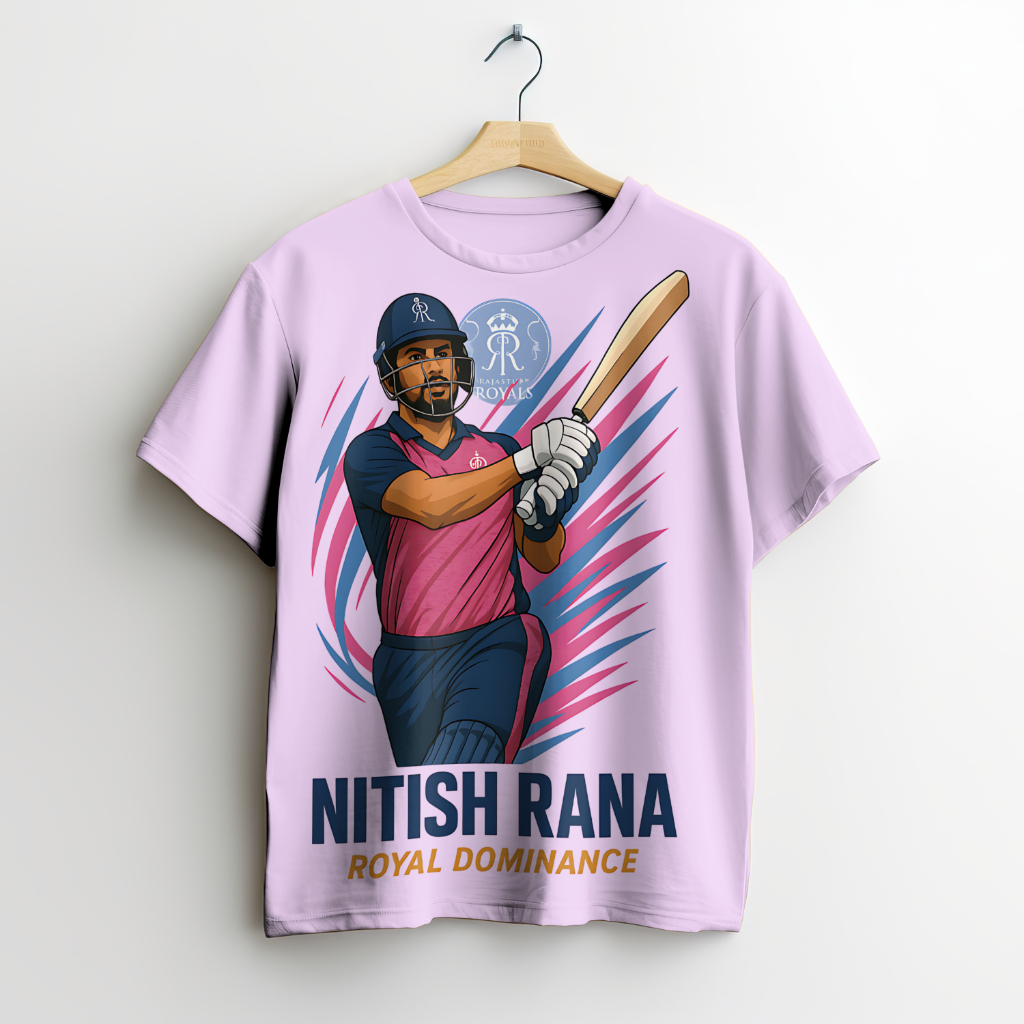 Cricket Player Graphic T-Shirt