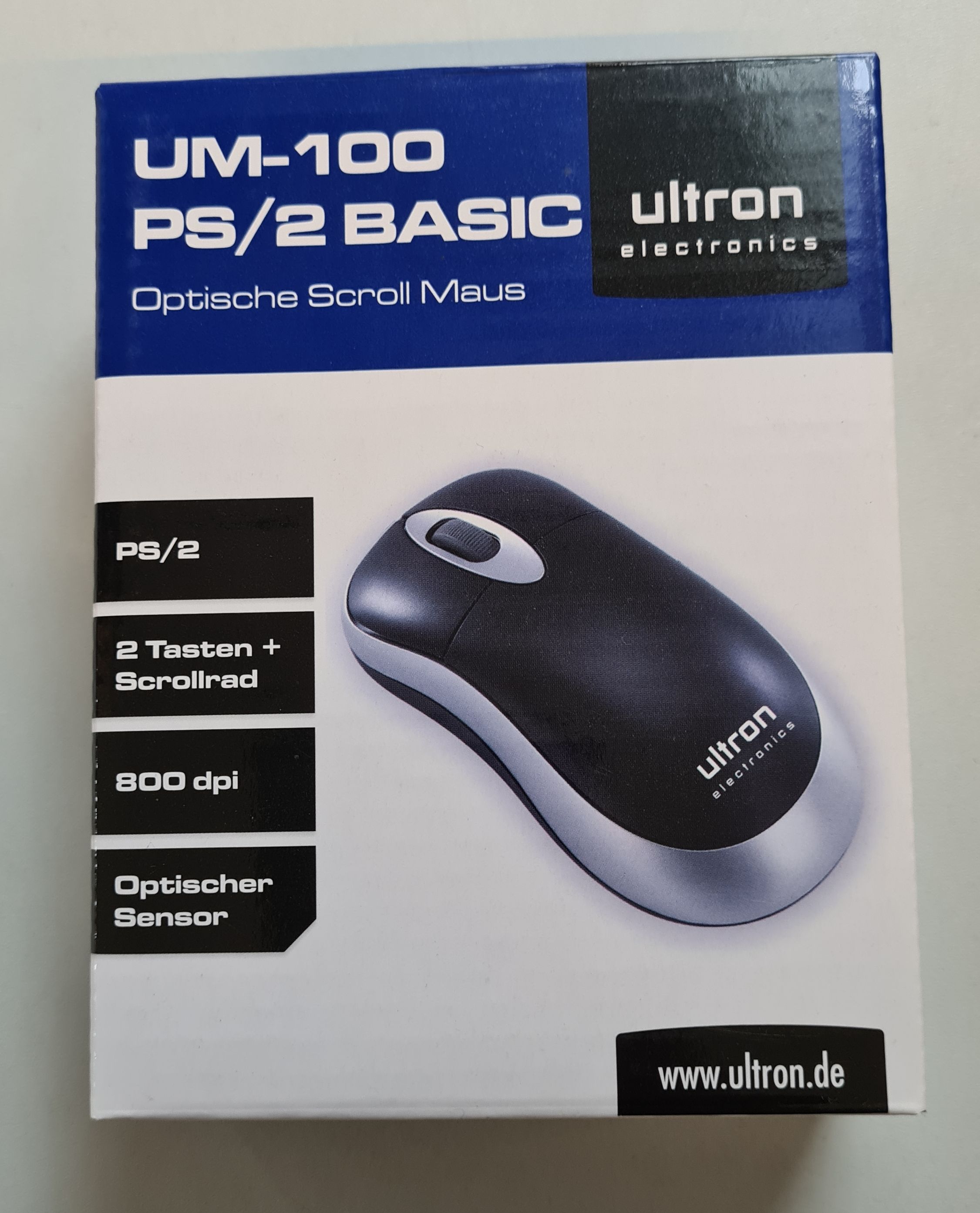 Maus Ultron UM-100 basic optical schwarz/silber USB