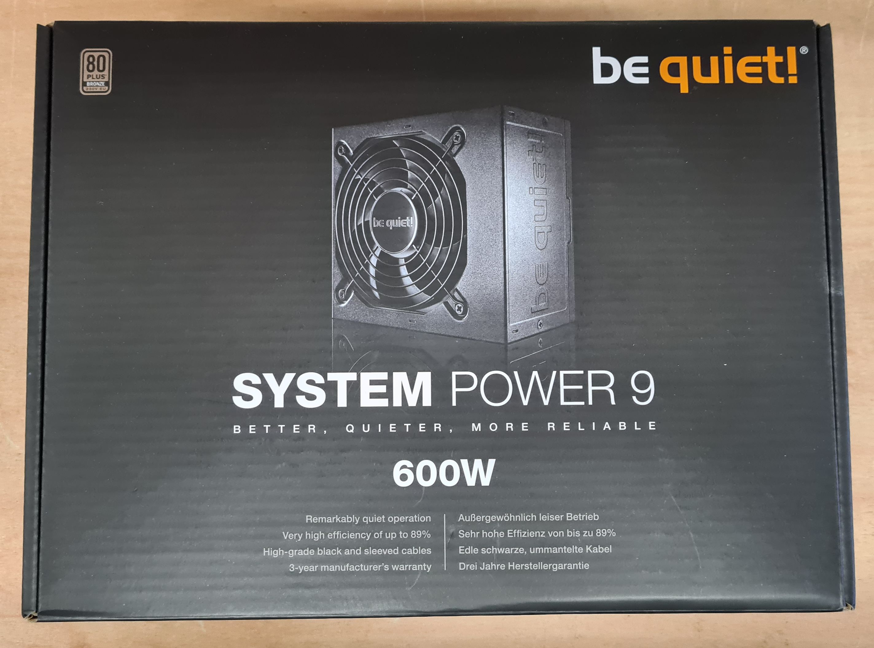 Netzteil 600W be quiet! System Power 9 CM Kabelmanagement