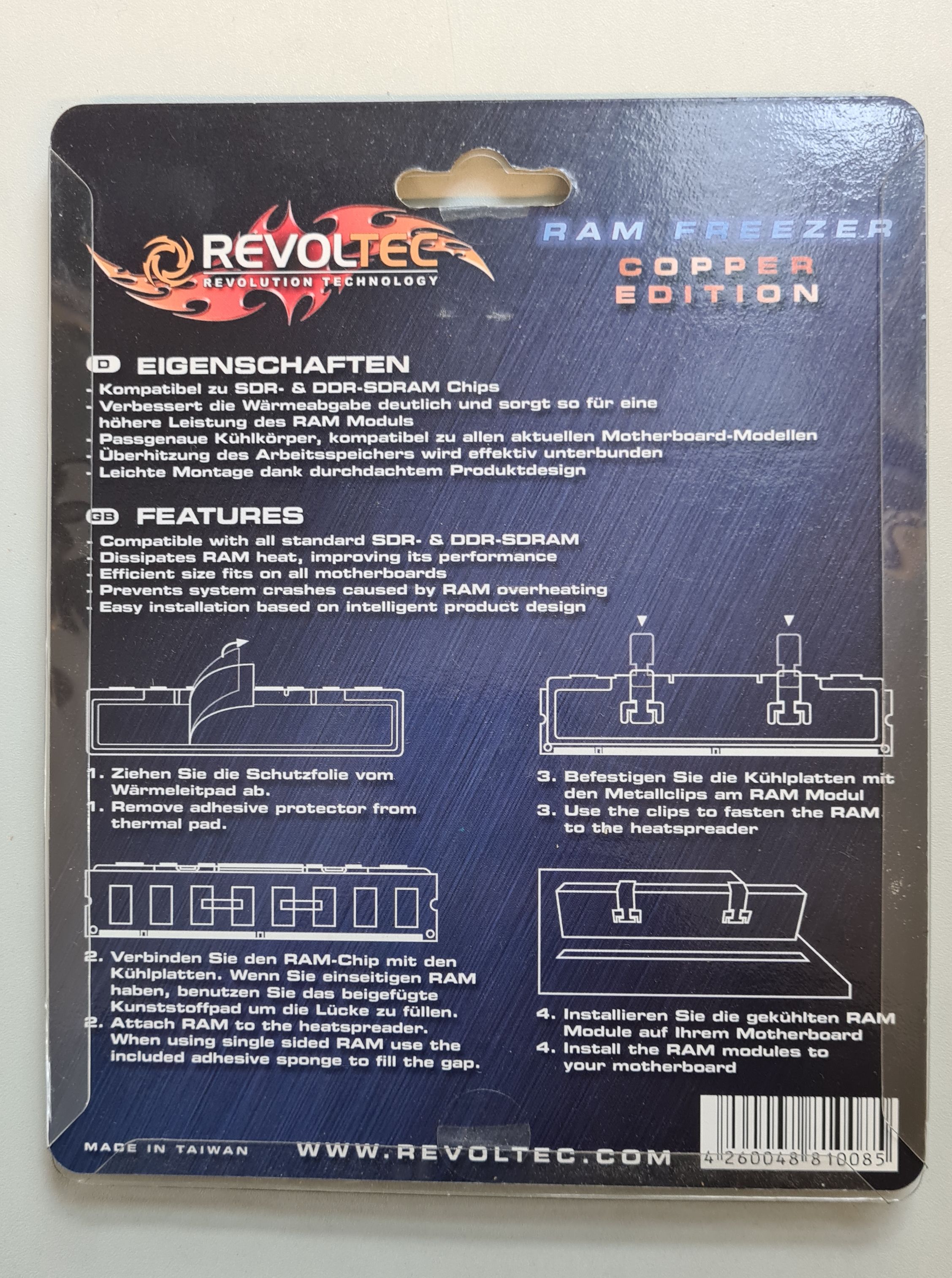 RAM Kühler Kupfer Revoltec