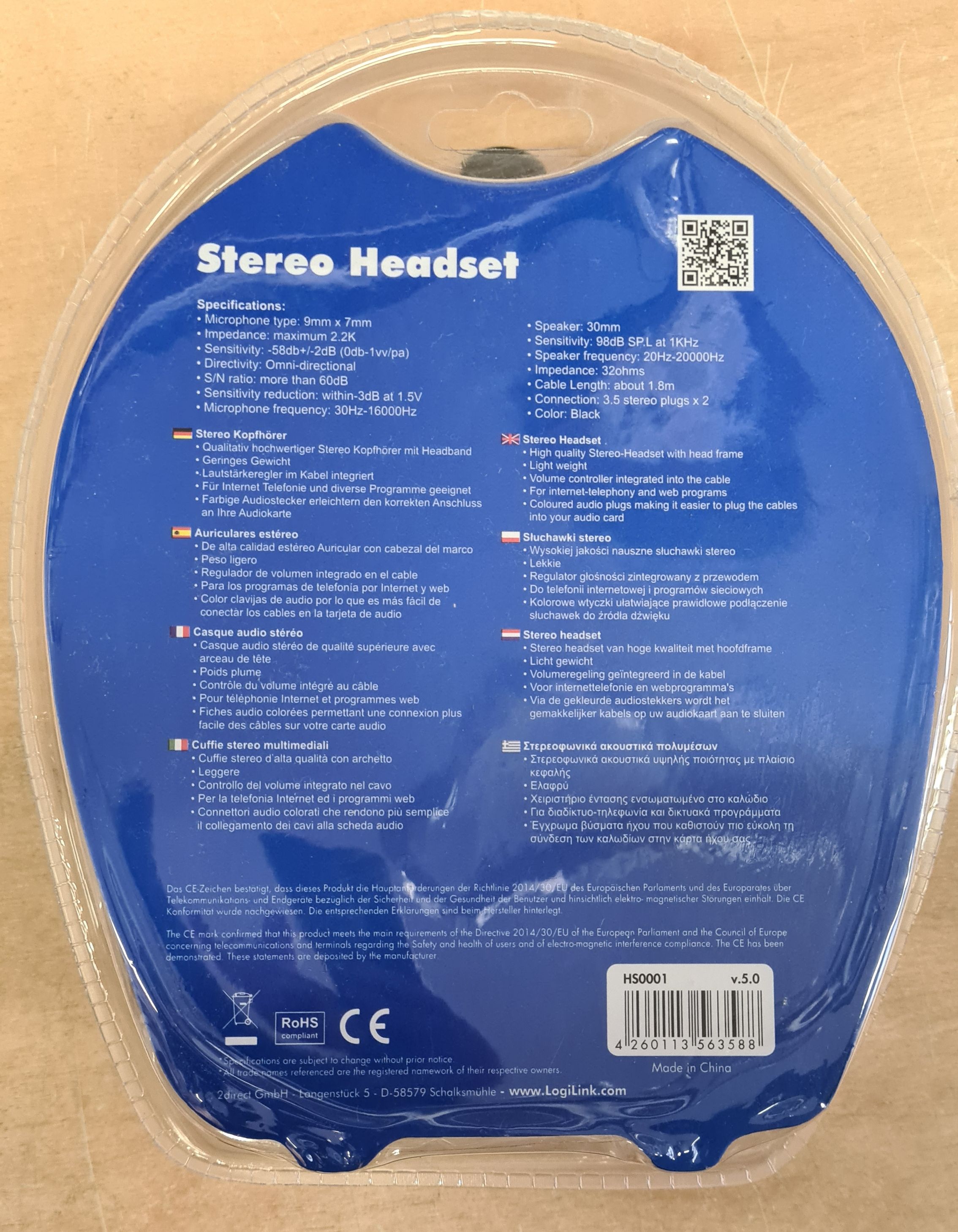 Stereo Headset LogiLink HS0001 