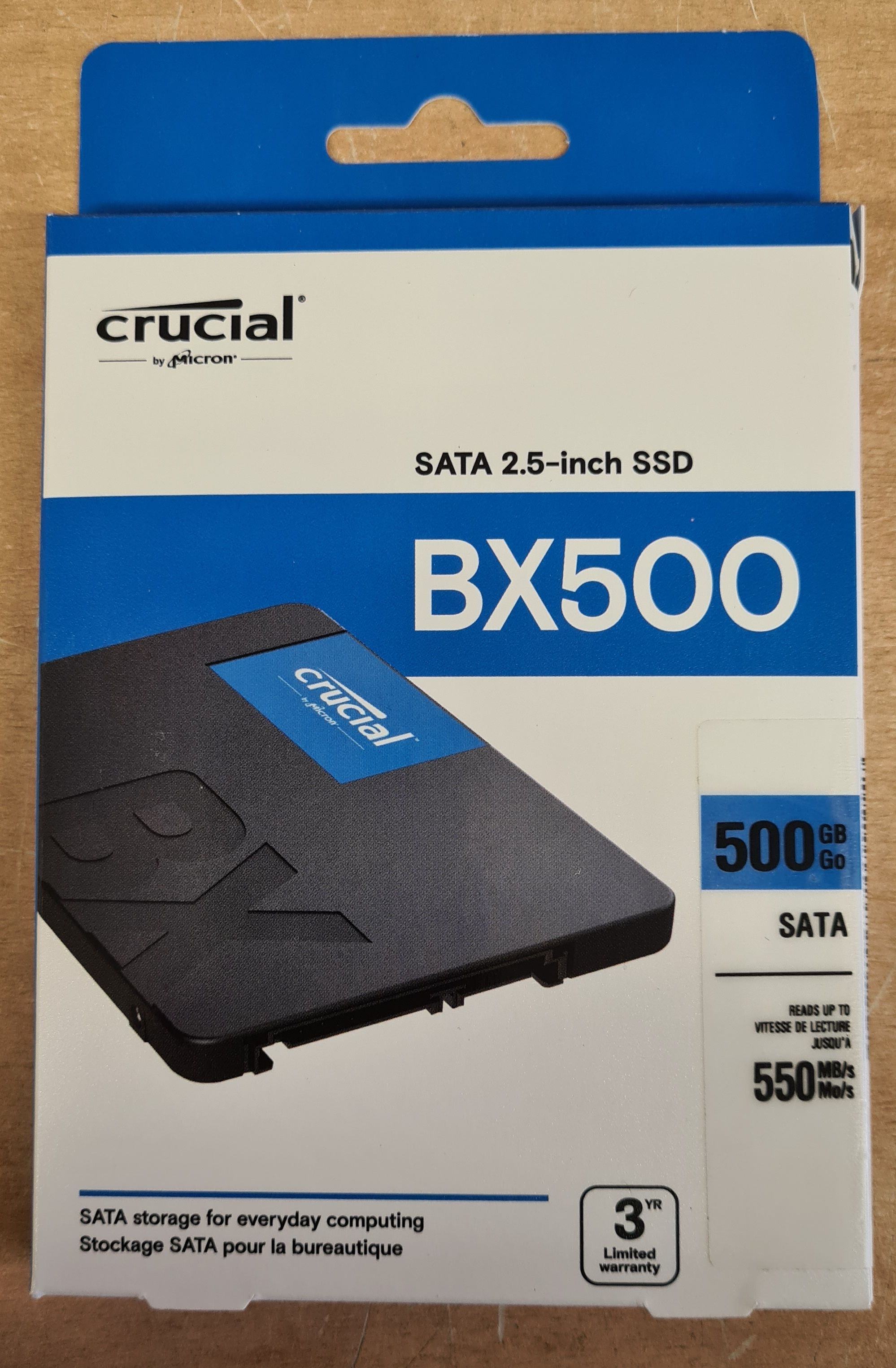 SSD 2.5" 500GB Crucial BX500