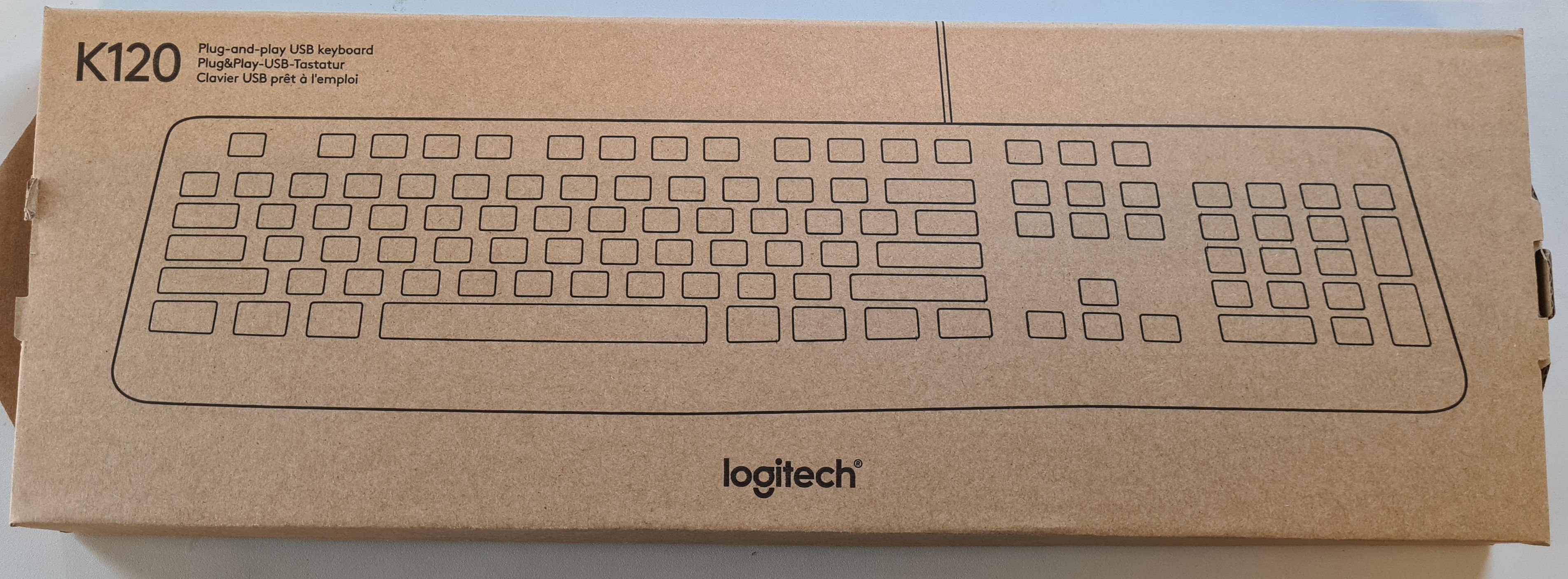 Logitech K120 USB white QWERTZ DE
