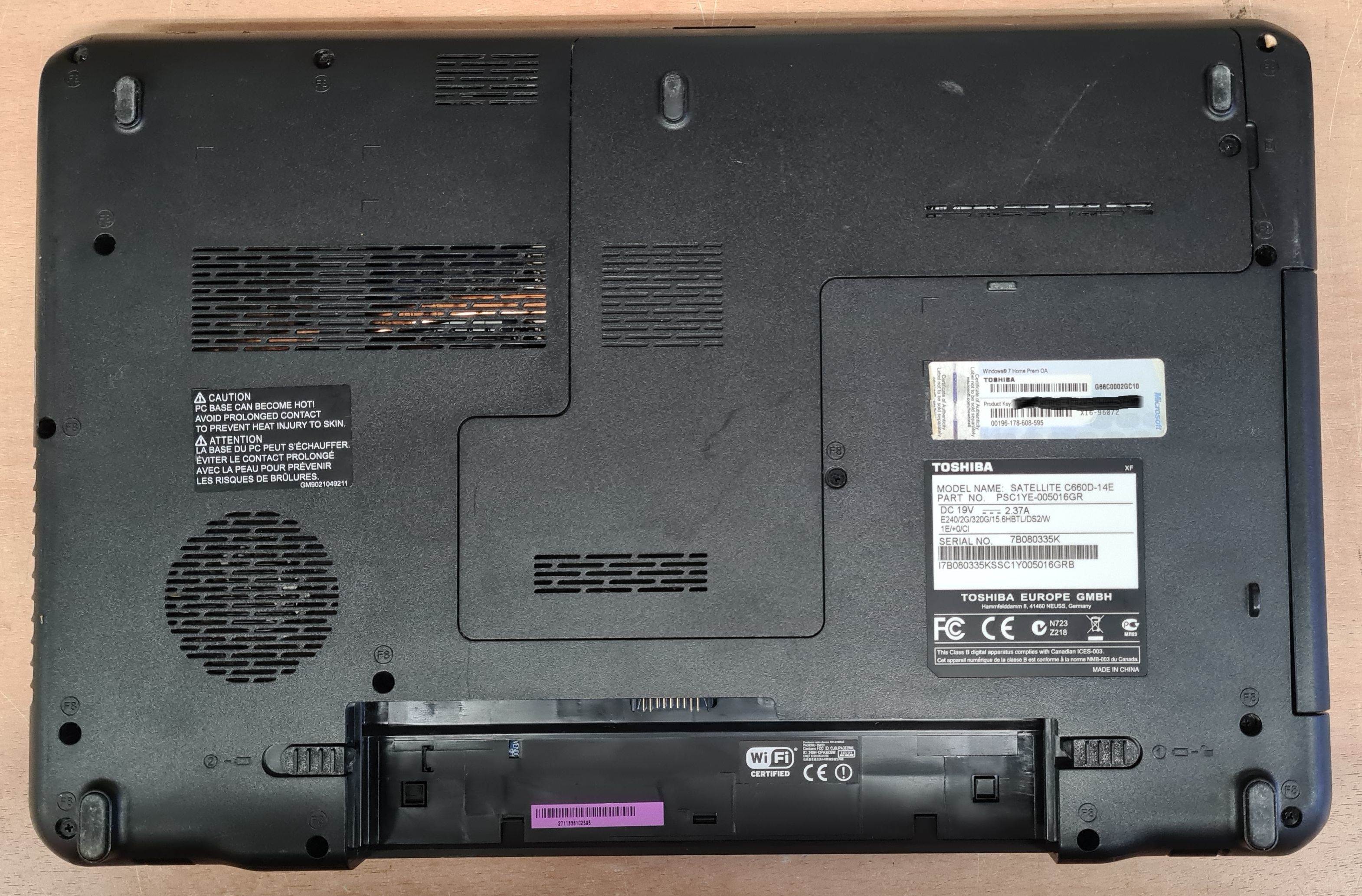 Notebook Toshiba Satellite C660D-14E