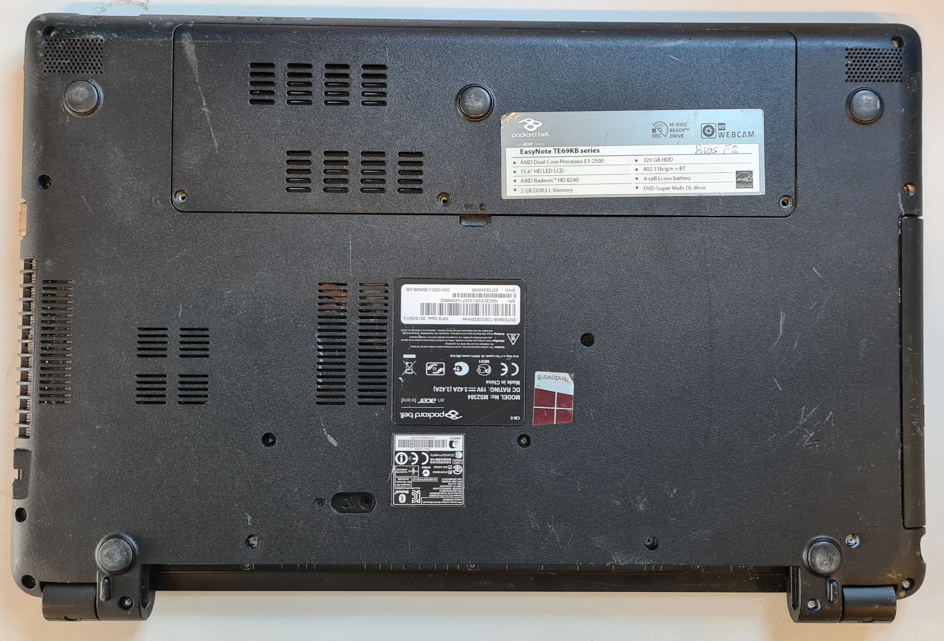 Notebook Packard Bell Easy Note TE69KB