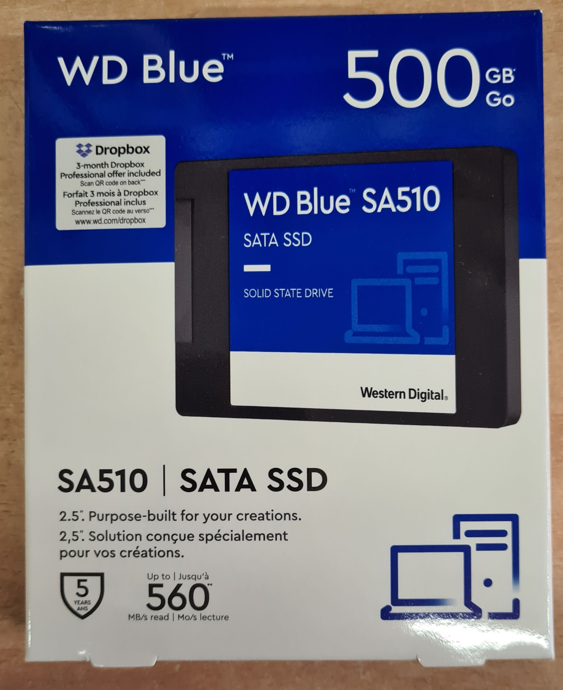 SSD-2.5" 500GB WD Blue SA510
