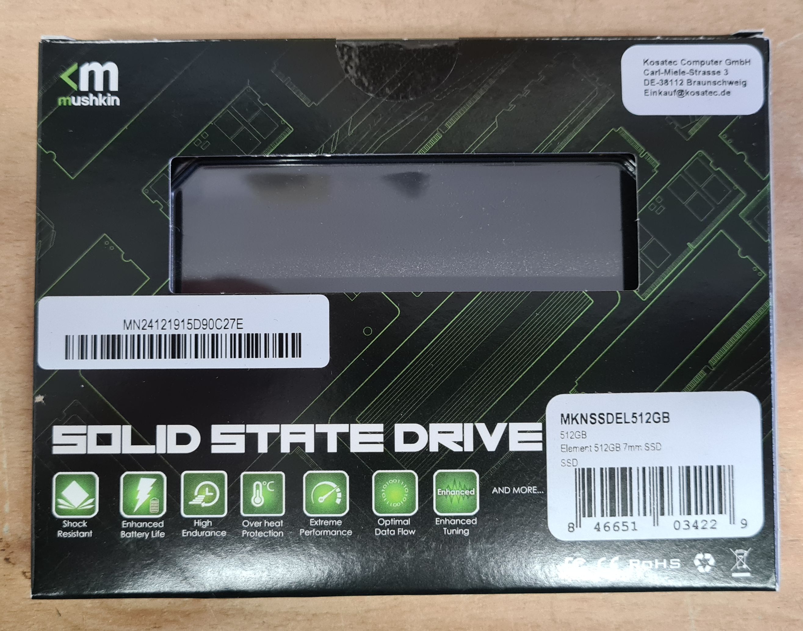 SSD-Mushkin Element 512 GB 2.5" Serial ATA III 3D NAND