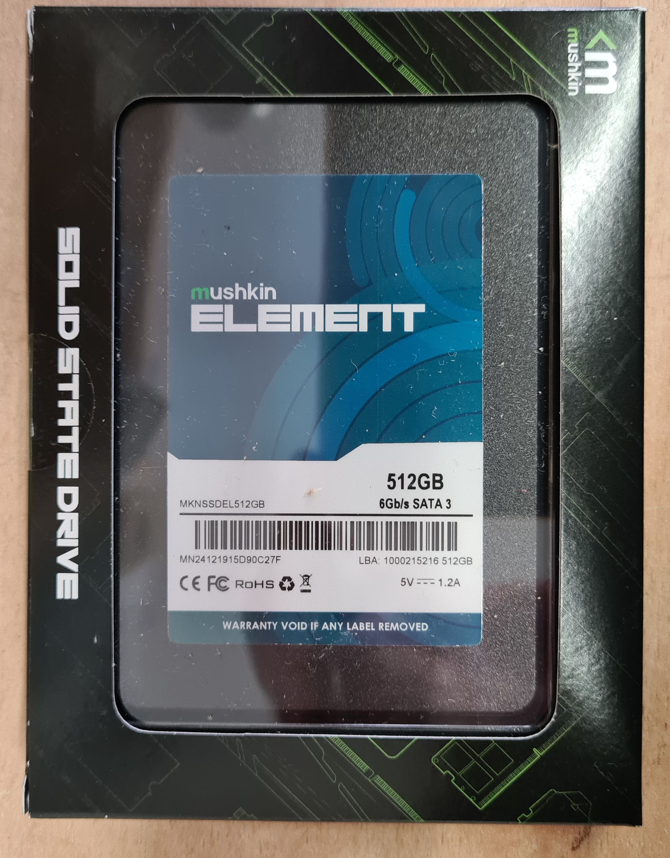 SSD-Mushkin Element 512 GB 2.5" Serial ATA III 3D NAND