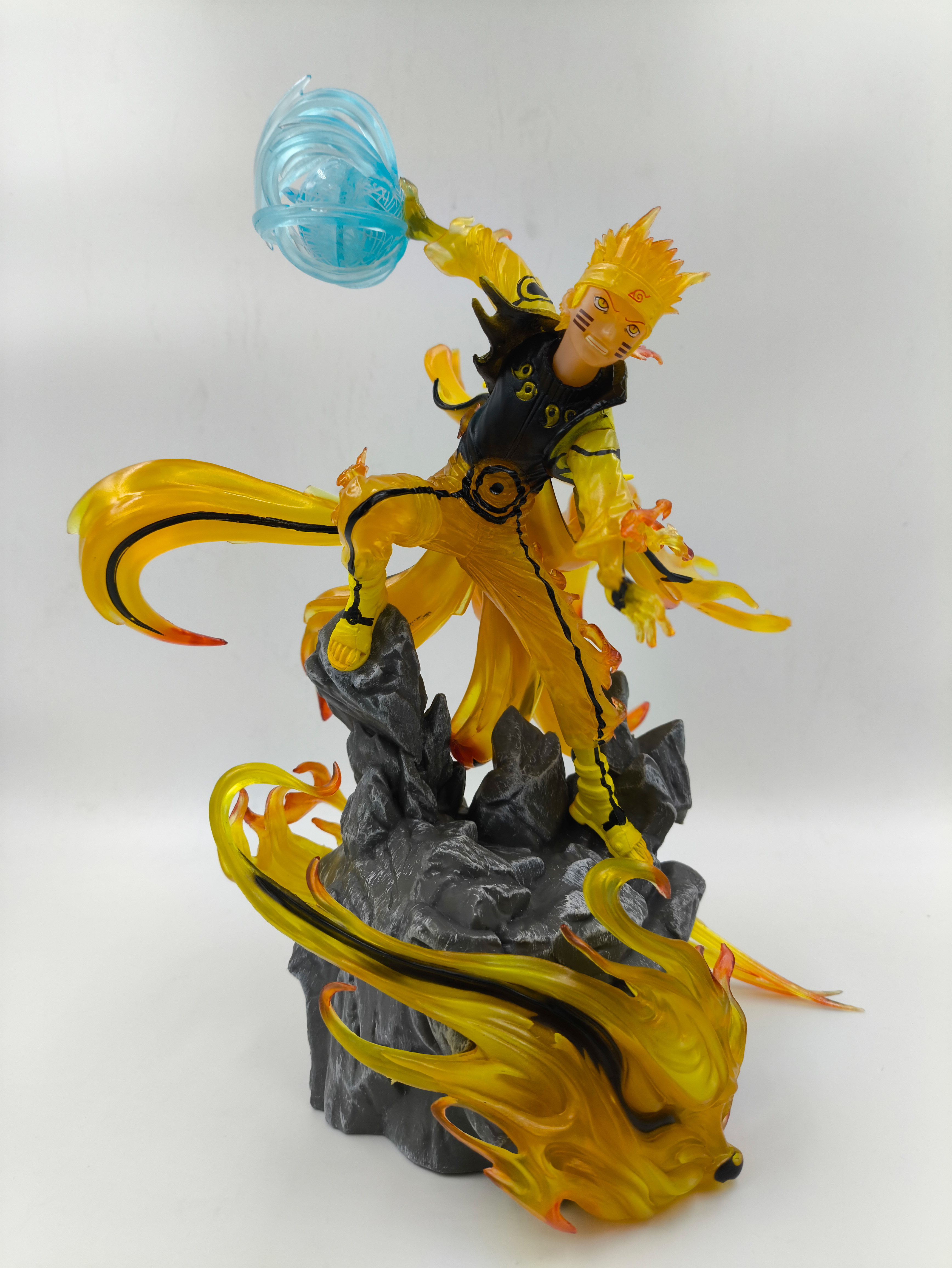 Ninja Shippuden Uzumaki Naruto Kurama Mode Rasengan Figure Statue 