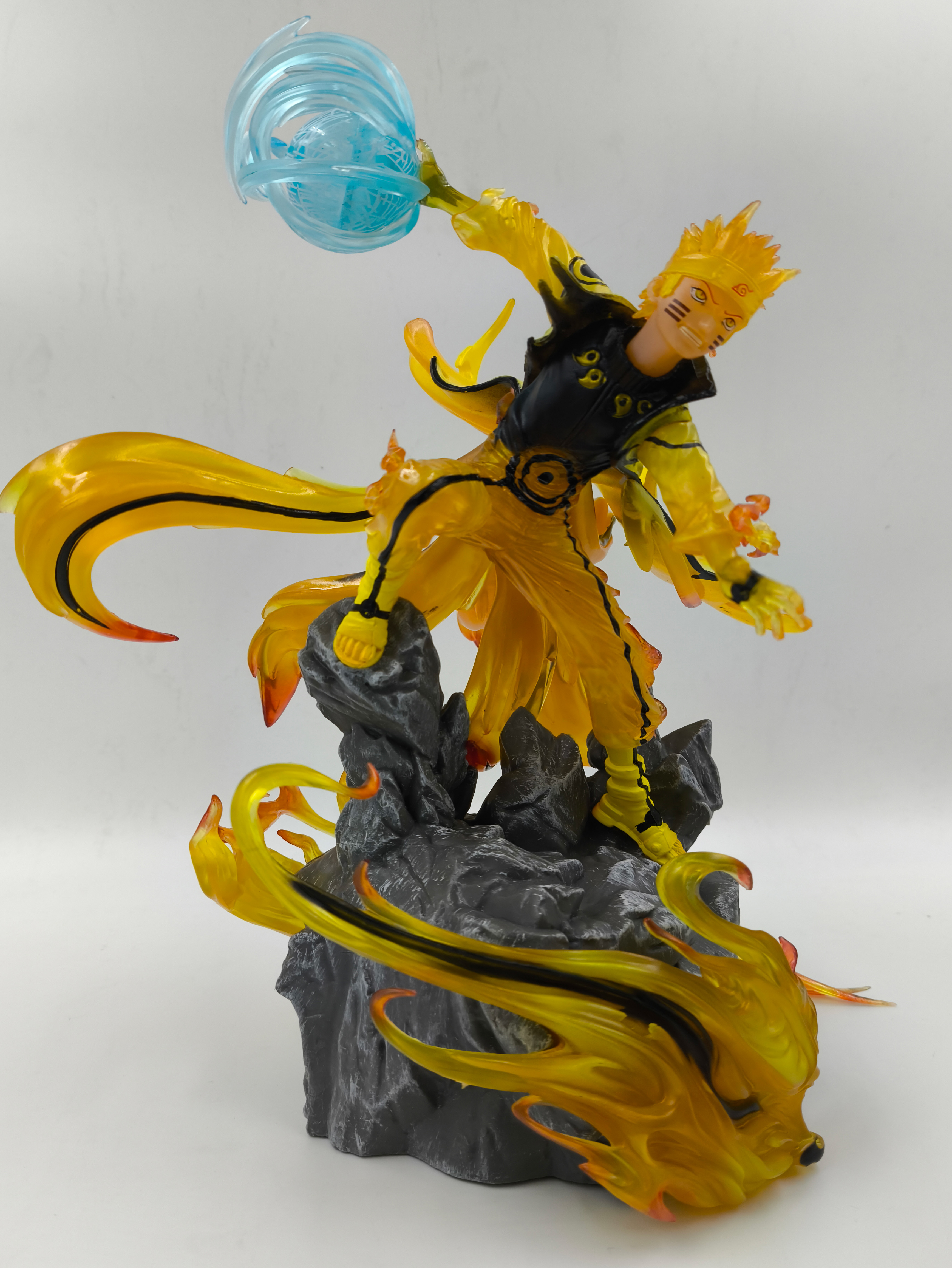 Ninja Shippuden Uzumaki Naruto Kurama Mode Rasengan Figure Statue 