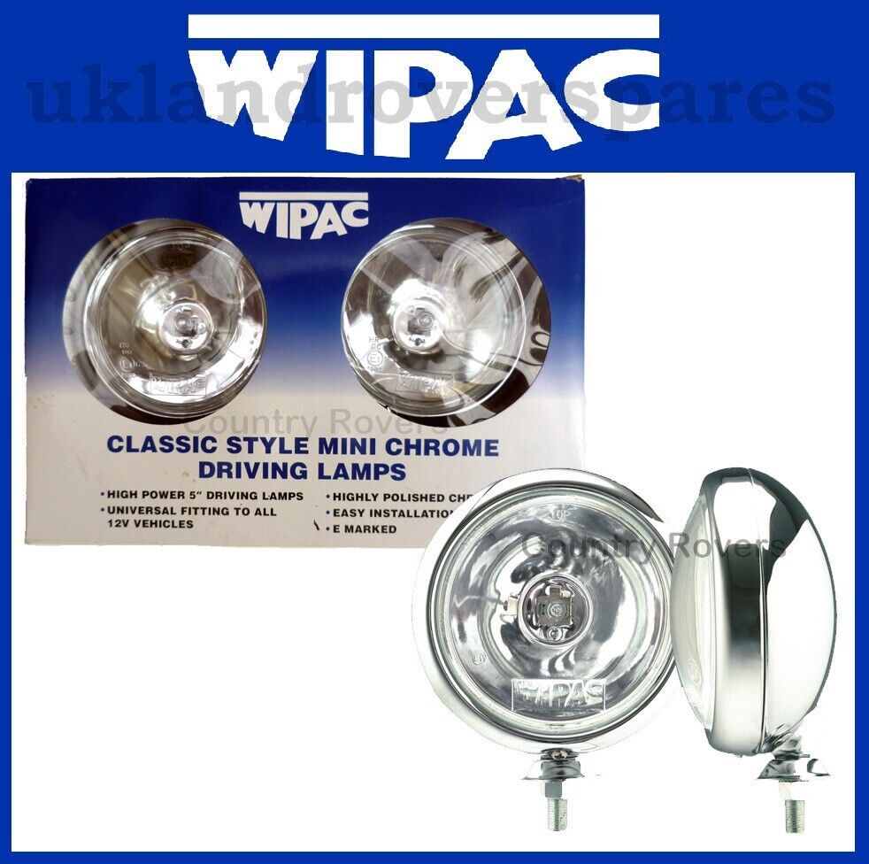 WIPAC BMW Mini Spot Lights FULL KIT (Lamps, Brackets, Wiring Kit). 2001 - 2006 (Cabriolet to 2008)