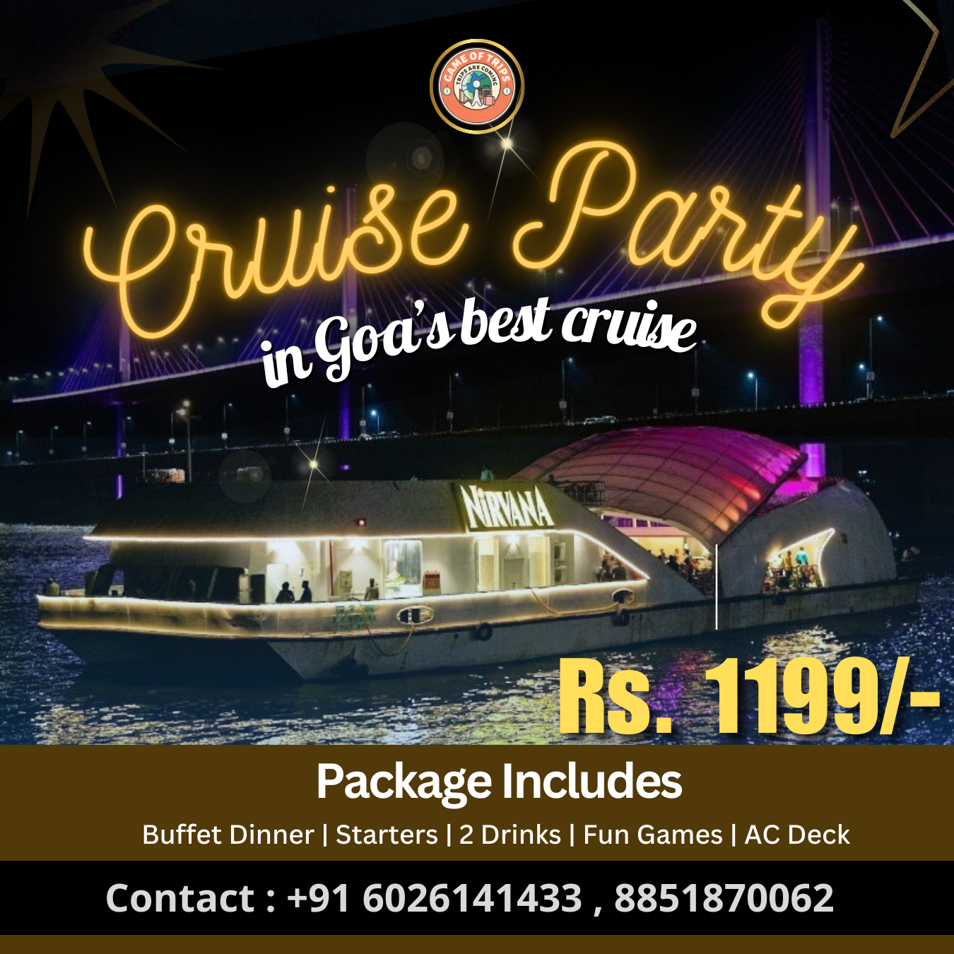 Nirvana Dinner Cruise - Goa 