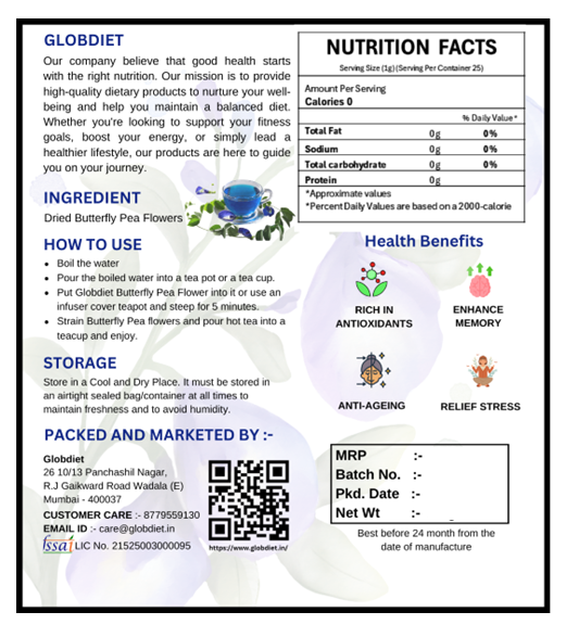 Butterfly Blue Pea Flowers (50g)