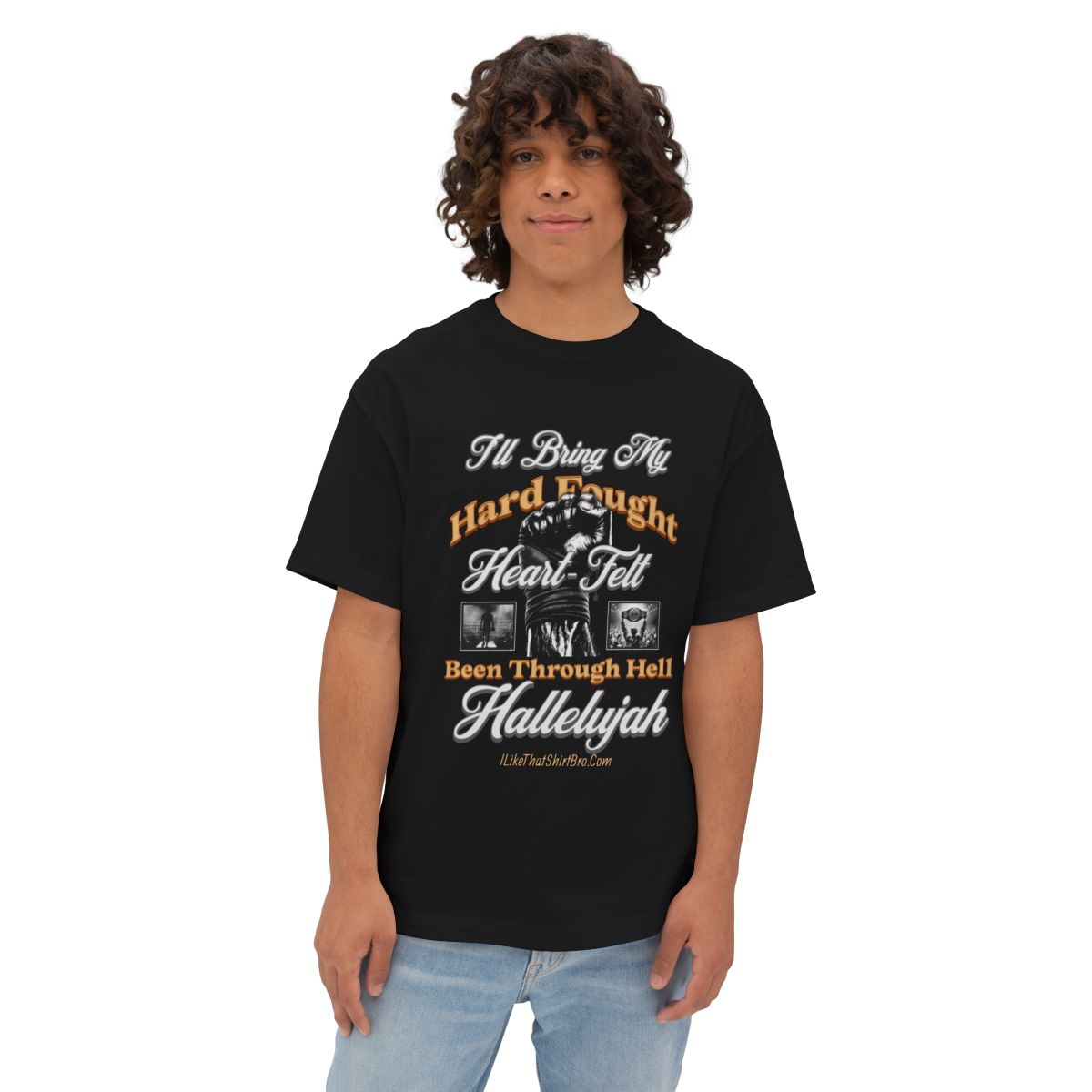 Hard Fought Hallelujah Boxy Graphic T-Shirt