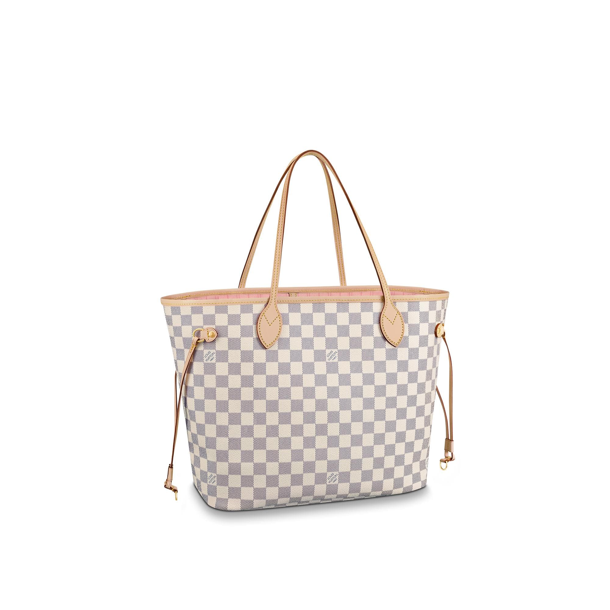 L*V Bag Louis Vuitton Bag NEVERFULL Medium Handbag Color Ballet Pink -LV Louis Vuitton Women's Bag 