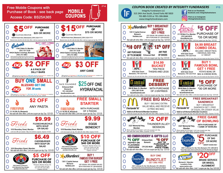 Bismarck / Mandan Extreme Saver Coupon Book