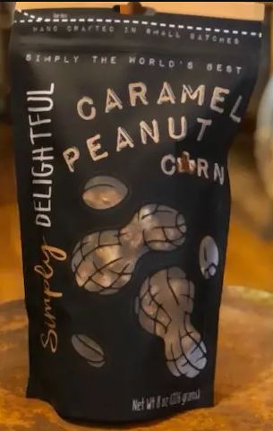 16oz Caramel Peanut Popcorn (2 Bags of 8oz Popcorn)