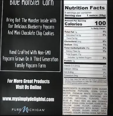 16oz Blue Monster Popcorn (2 Bags of 8oz Popcorn)