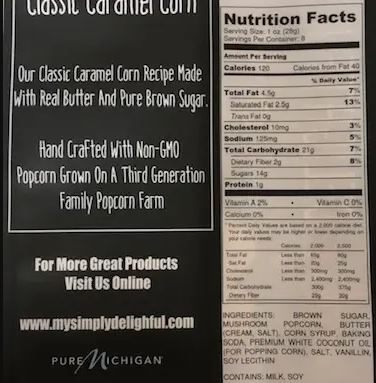 16oz Classic Caramel Popcorn (2 Bags of 8oz Popcorn)