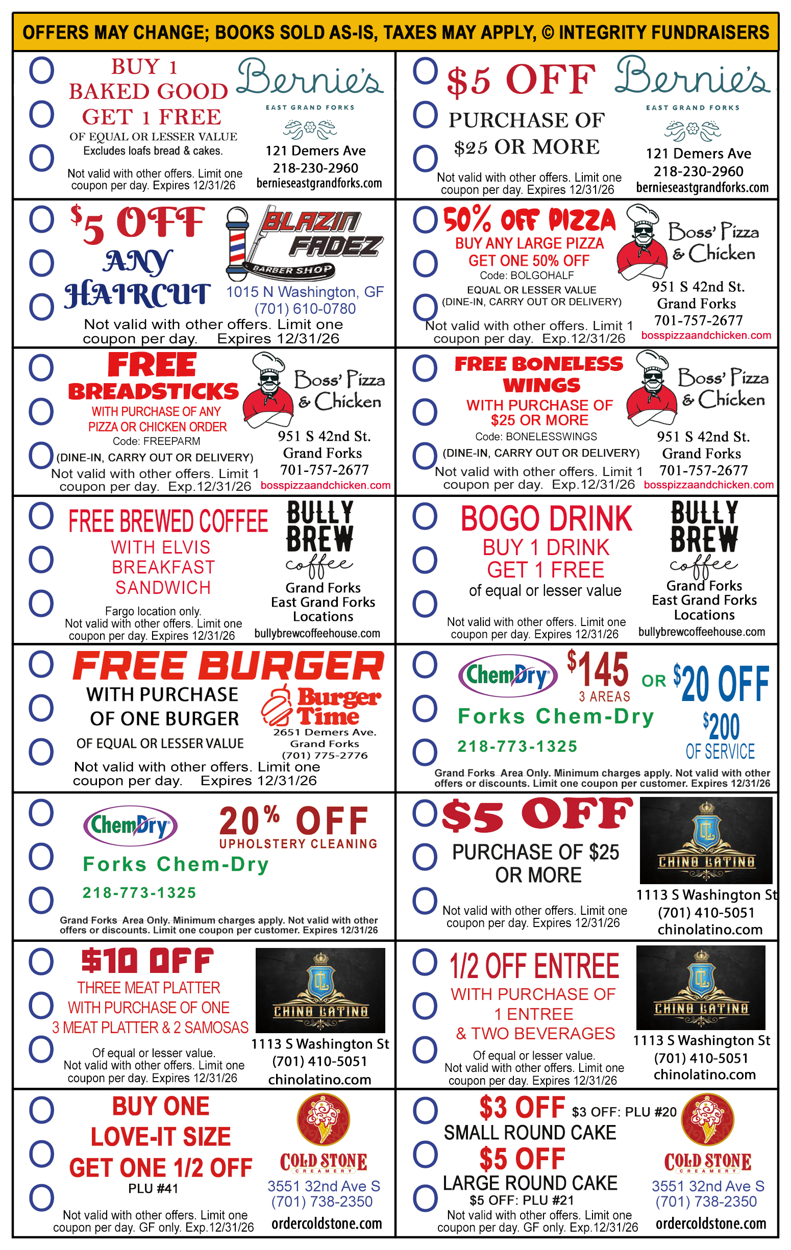 Grand Forks Coupon Book