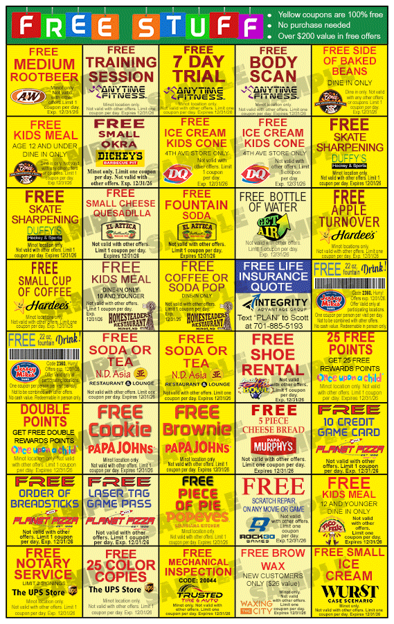 Minot Extreme Saver Coupon Book