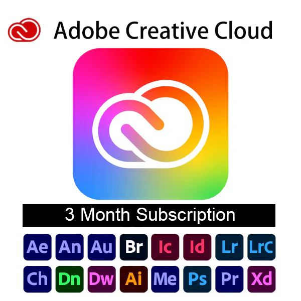 Adobe Creative Cloud All Apps 3 Months Subscription