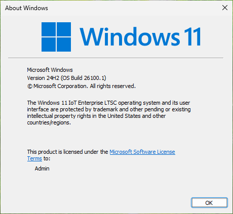 Windows 11 Enterprise IoT LTSC 2024
