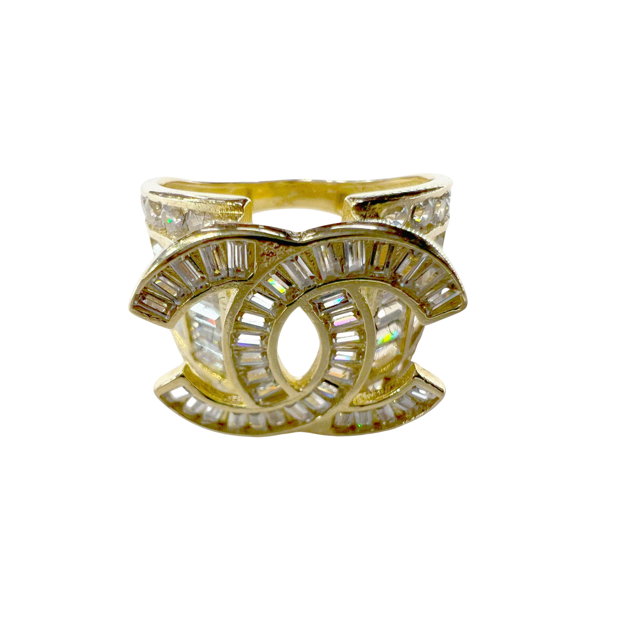 Chanel Zirconia Filled Gold Ring