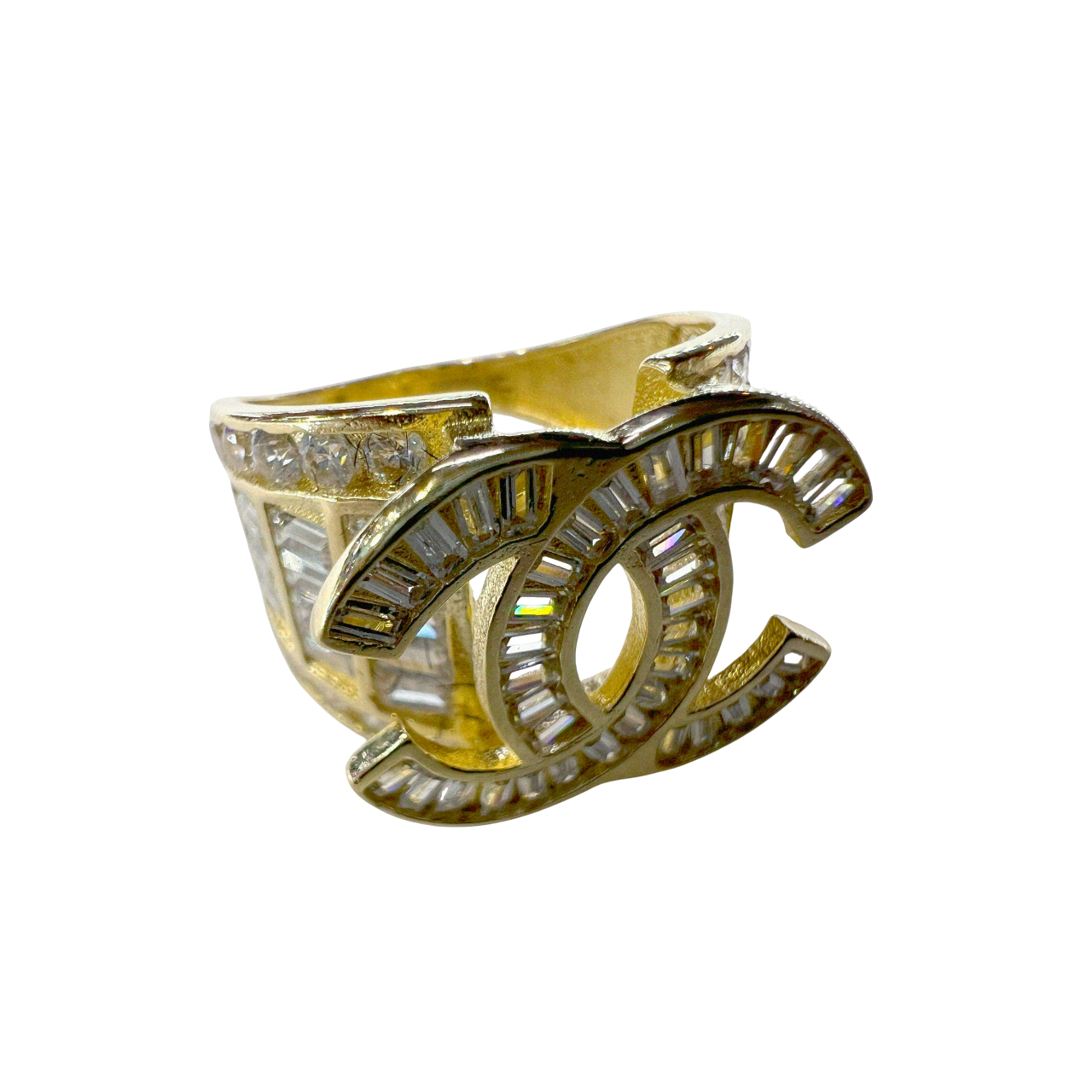 Chanel Zirconia Filled Gold Ring
