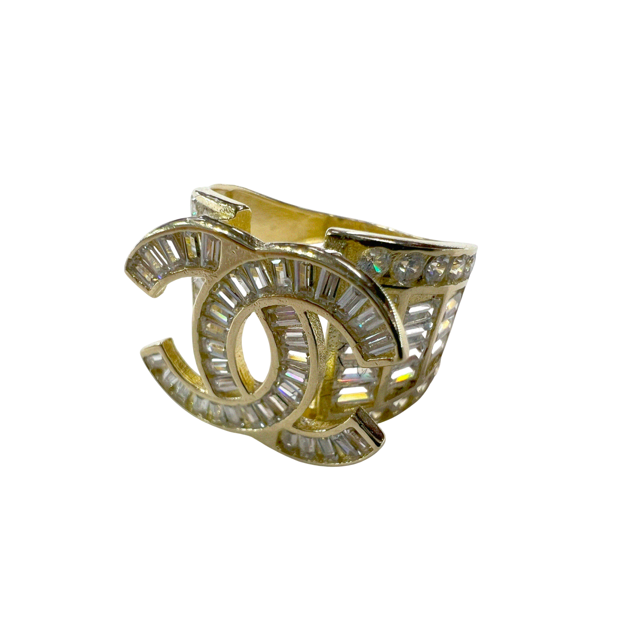 Chanel Zirconia Filled Gold Ring