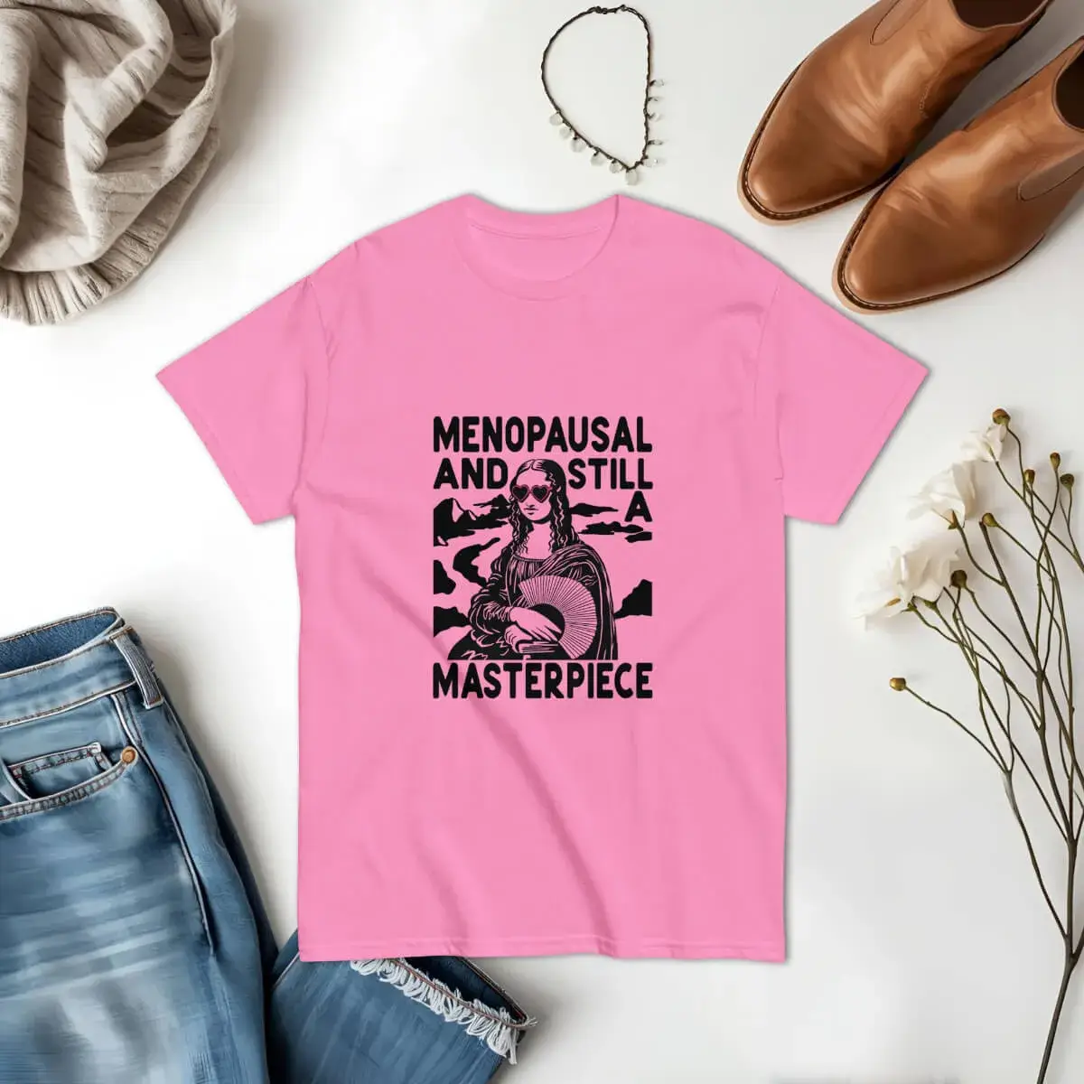 Funny Menopause Mona Lisa Tee for Bestie