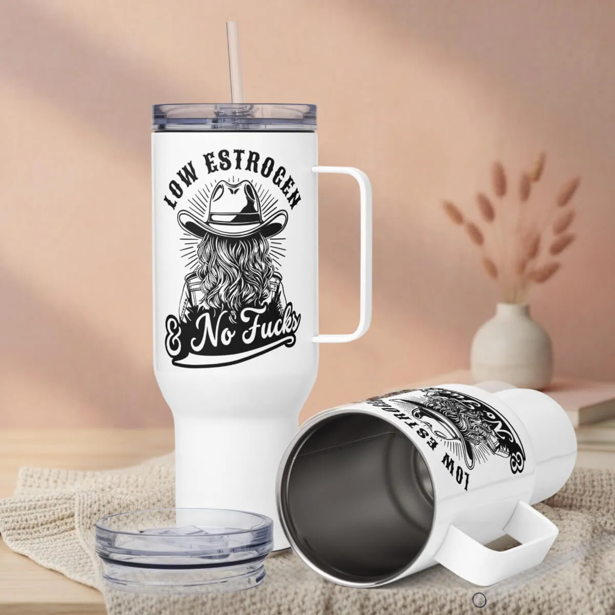 Low Estrogen Cowgirl Travel Mug