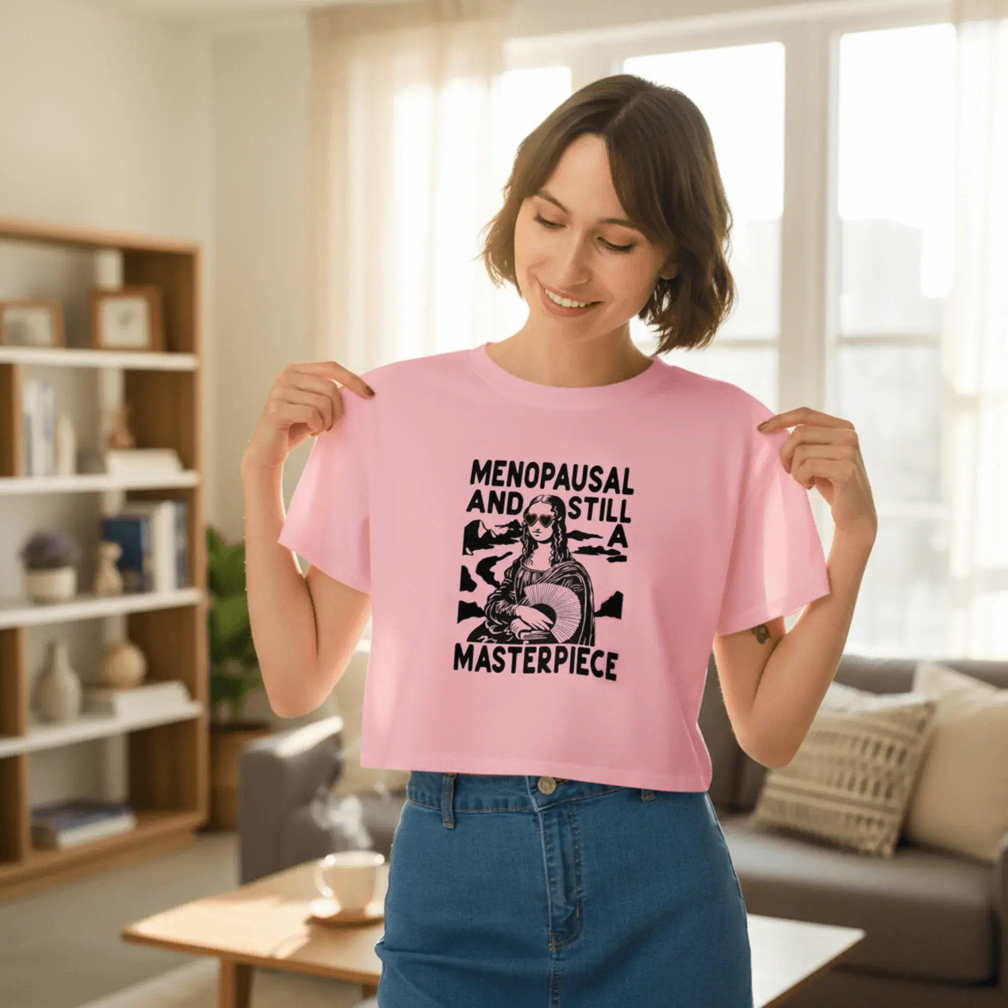 Funny Menopause Mona Lisa Crop Top